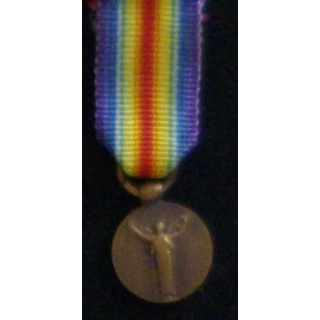 FRANCE : Médaille miniature interalliée en bronze h : 3,6 cm