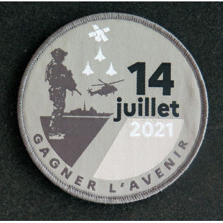 Insigne patch écusson tissu 14 juillet 2021 gagner l'aventure