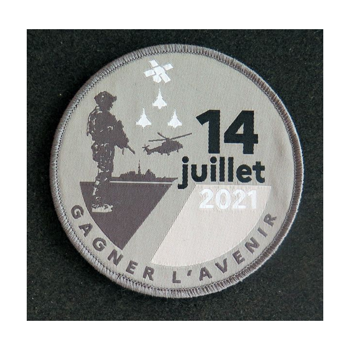 Insigne patch écusson tissu 14 juillet 2021 gagner l'aventure