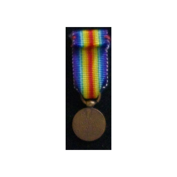 FRANCE : Médaille miniature interalliée en bronze h : 3,6 cm