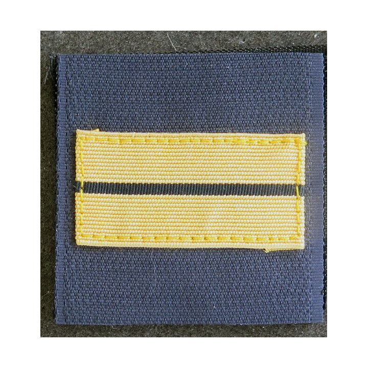 FRANCE : galon de combat de Lieutenant sur fond noir et  Velcro