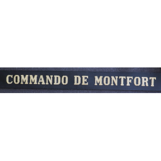 MARINE : bande de bachi de marin "COMMANDO DE MONFORT" longueur 65 cm fils dorés