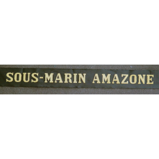 MARINE : bande de bachi de marin "COMMANDO TREPEL" longueur 65 cm fils dorés