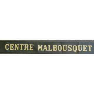 MARINE : bande de bachi de marin "CENTRE MALBOUSQUET" longueur 65 cm fils dorés