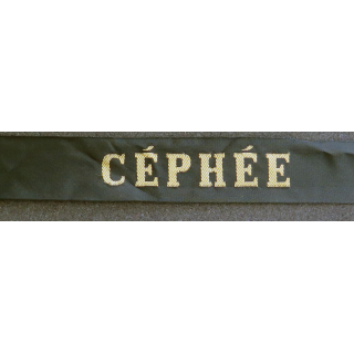 MARINE : bande de bachi de marin "CÉPHÉE" longueur 65 cm fils dorés