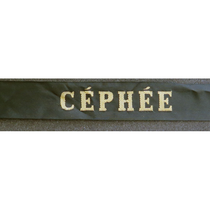 MARINE : bande de bachi de marin "CÉPHÉE" longueur 65 cm fils dorés