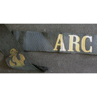 MARINE : bande de bachi de marin "ARC" longueur 86 cm imprimé ancres en bou