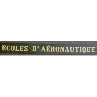 MARINE : bande de bachi de marin "ECOLES D'AÉRONAUTIQUE" longueur 65 cm fils dorés
