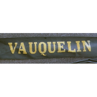 MARINE : bande de bachi de marin "VAUQUELIN" cousu pour un tour de bachi
