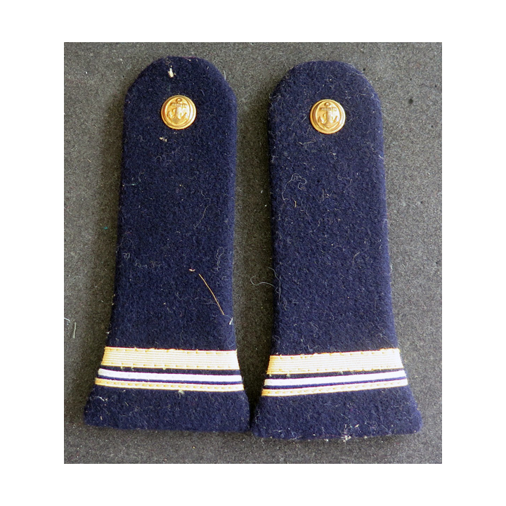 Paire d'épaulettes de maître principal de la Marine Nationale avec bouton
