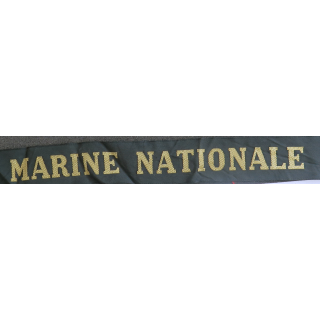 MARINE : bande de bachi de marin "MARINE NATIONALE" 62 cm