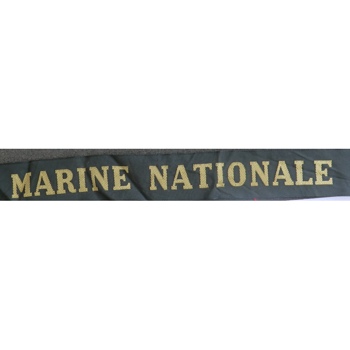 MARINE : bande de bachi de marin "MARINE NATIONALE" 62 cm