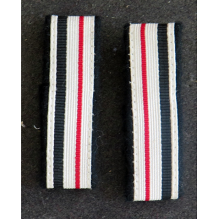 Paire de galons de major de la gendarmerie ou du train ou ... argentés