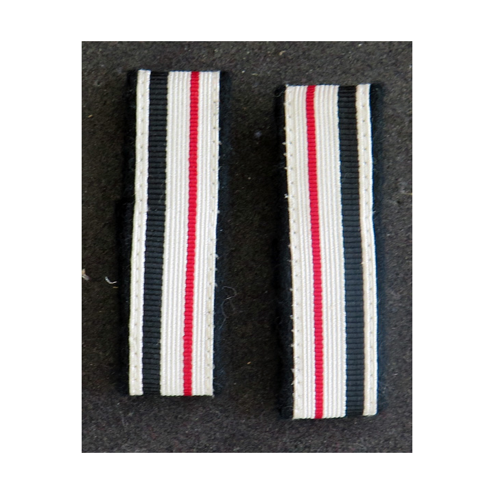 Paire de galons de major de la gendarmerie ou du train ou ... argentés