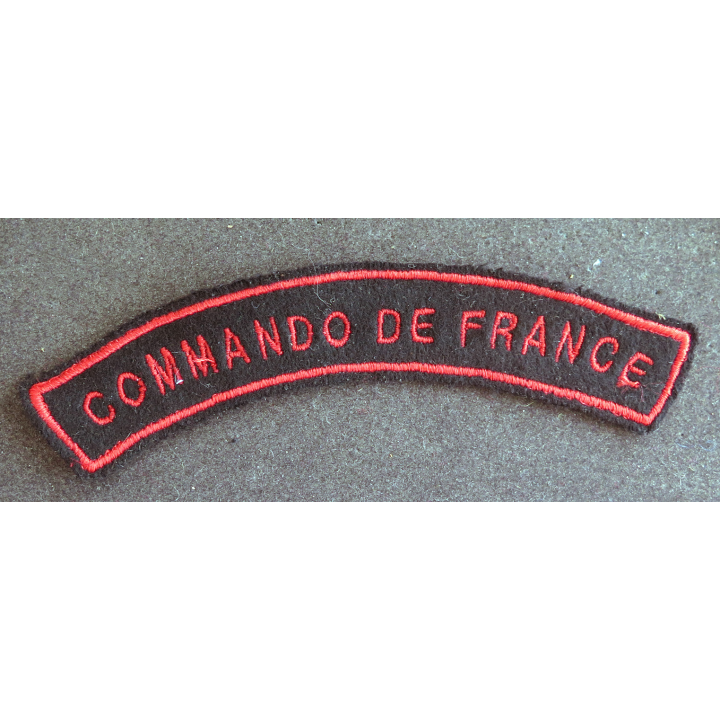 Bande d'épaule du Commando de France 14 cm en fils rouges