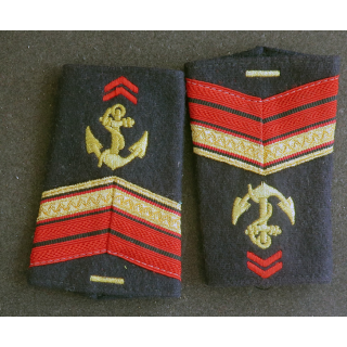 Paire de fourreaux d'épaule de caporal chef 1 chevron des Troupes de marine