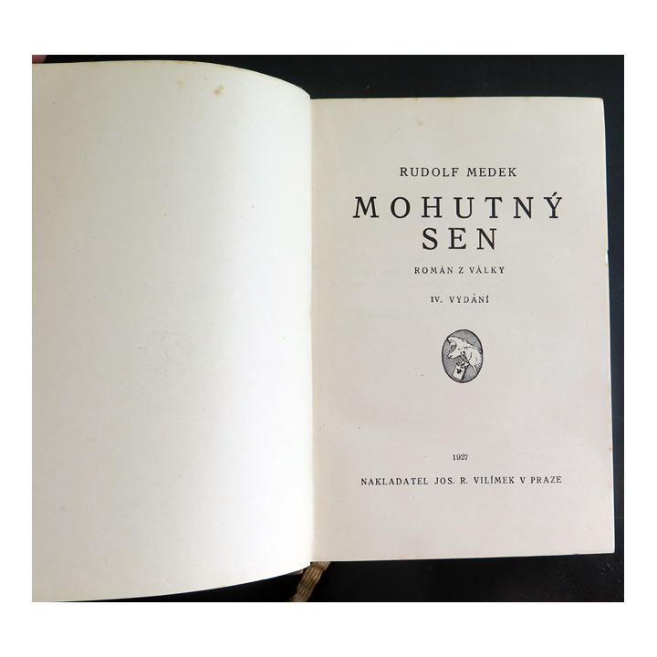Mohutny Sen Román Z Války de Rudolf Medek 1927 semi cuir