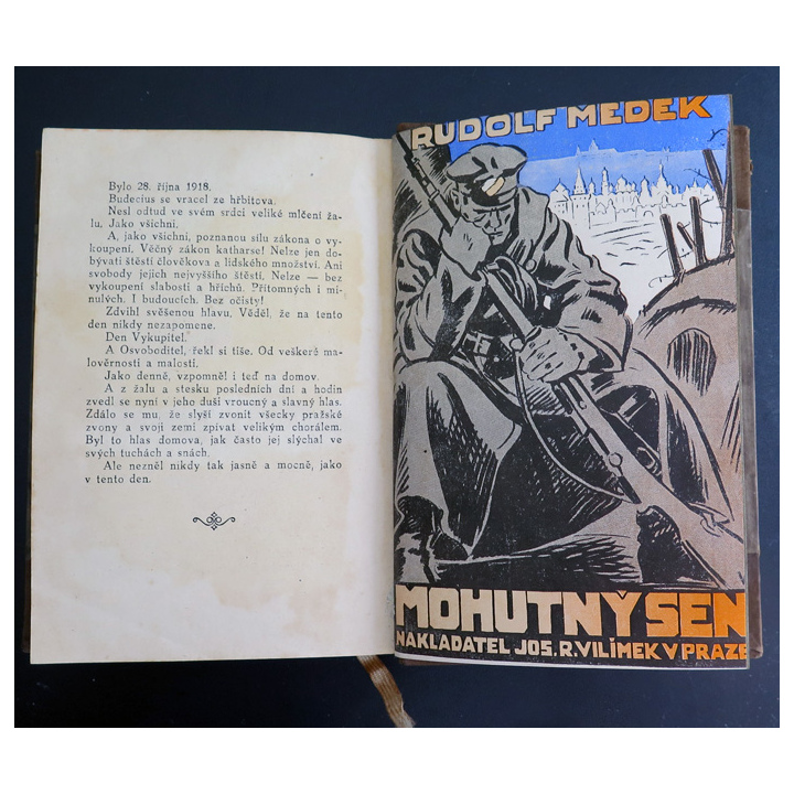 Mohutny Sen Román Z Války de Rudolf Medek 1927 semi cuir