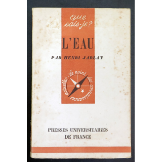 Que sais-je n° 266 : L'eau par Henri Jarlan 1947 PUF