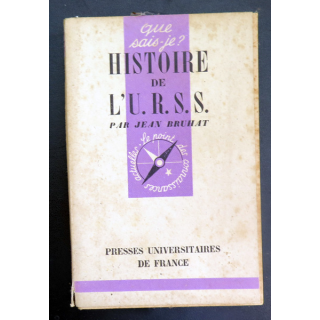 Que sais-je n° 183 : Histoire de l'URSS par Jean Bruhat 1946 PUF
