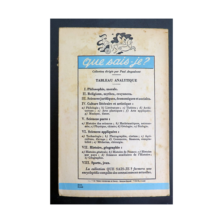 Que sais-je n° 198 : Histoire du Calcul par René Taton 1946 PUF