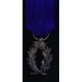 FRANCE : médaille miniature de l'Ordre des palmes académiques argent