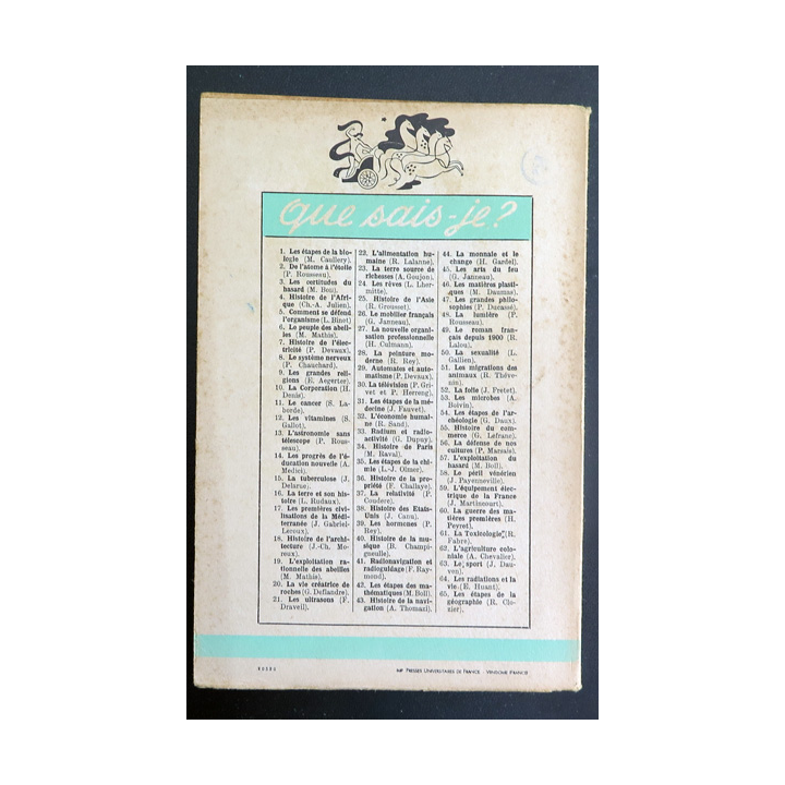 Que sais-je n° 65 : Les étapes de la Géographie par René Clozier 1942 PUF
