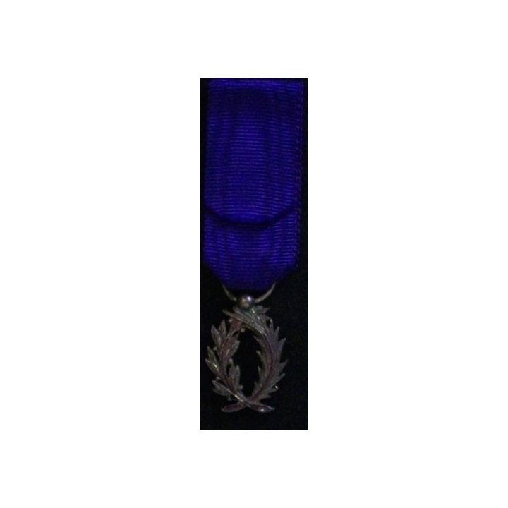 FRANCE : médaille miniature de l'Ordre des palmes académiques argent