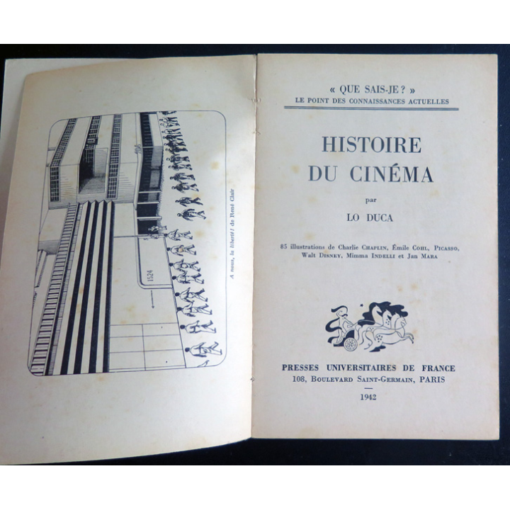 Que sais-je n° 81 : Histoire du Cinéma par Lo Duca 1942 PUF