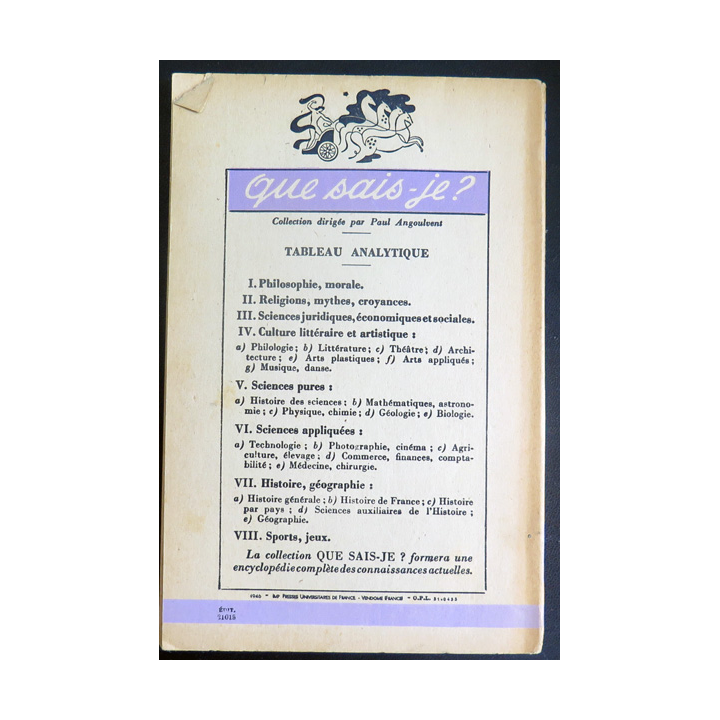 Que sais-je n° 38 : Histoire des Etas-Unis par Jean Canu 1946 PUF