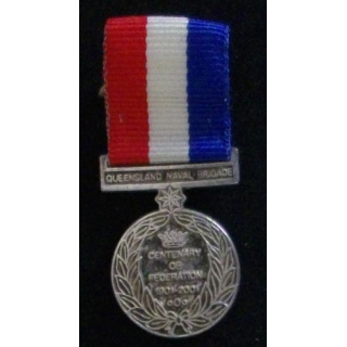 AUSTRALIE : MÉDAILLE DU CENTENAIRE QUEENSLAND NAVAL BRIGADE