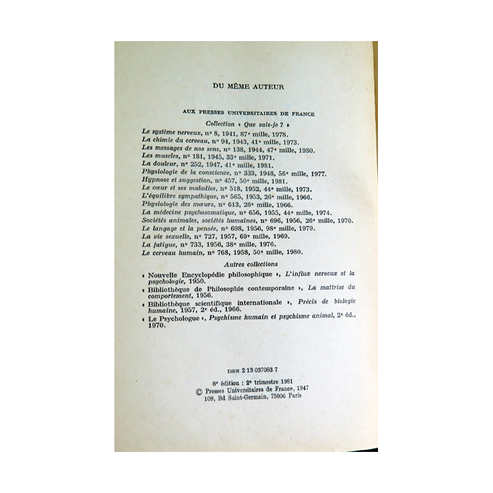 Que sais-je n° 236 : La Mort par Paul Chauchard 1981 PUF
