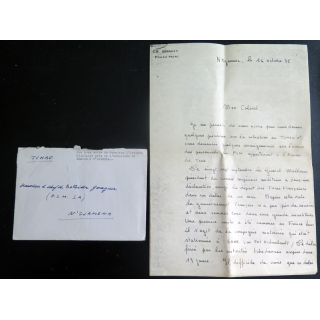 Lettre du Chef de Bataillon Goraguer au Colonel de la DSM sur le Tchad 1975