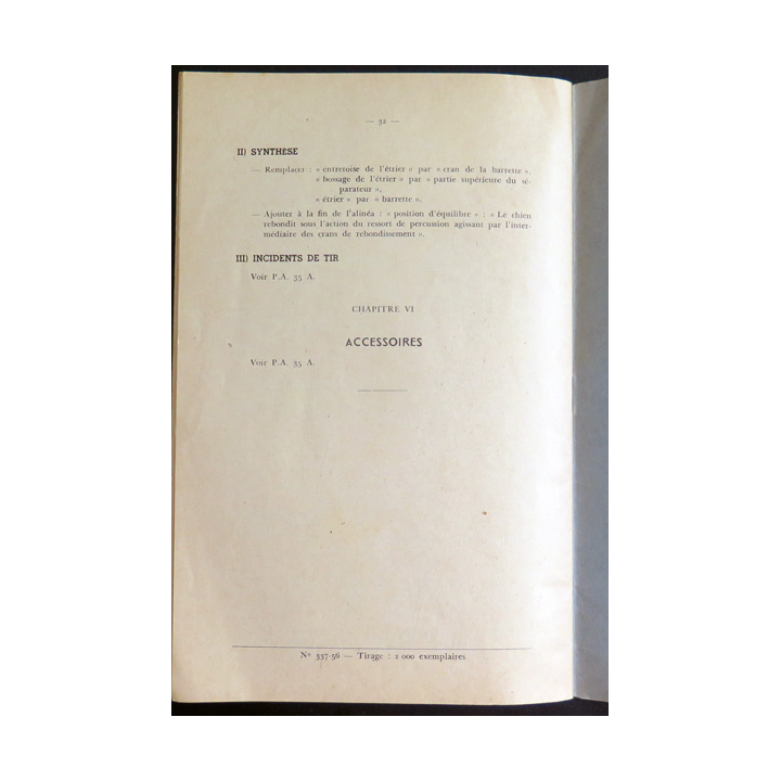 Les pistolets automatiques français modèles 35 A et 35 S) du calibre 7mm, 65 1953