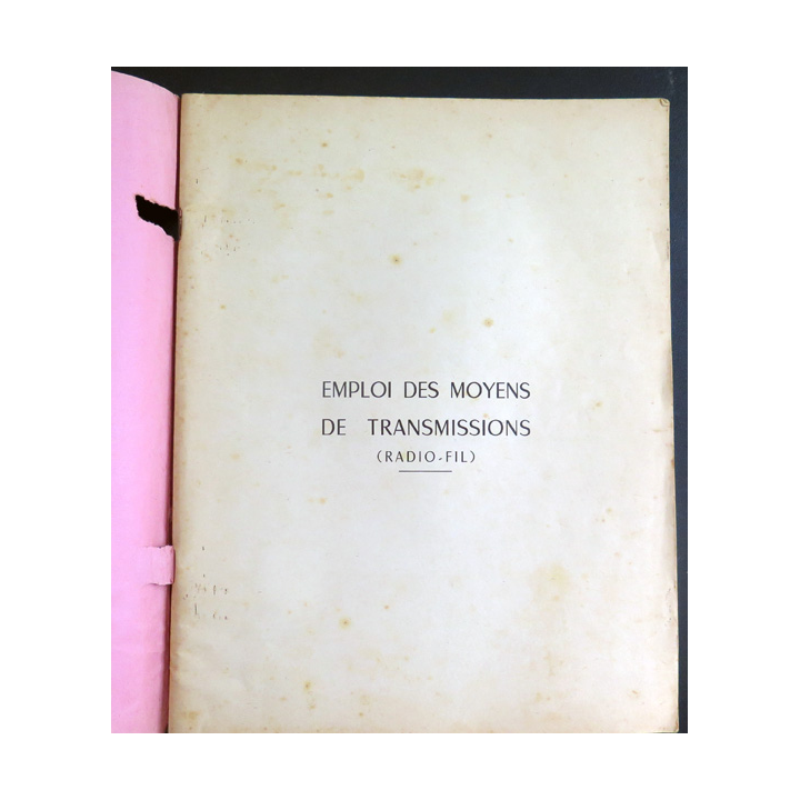 Emploi des moyens de transmissions (radio-fil) ESMIA Saint Cyr Coetquidan 1957 N° 2028