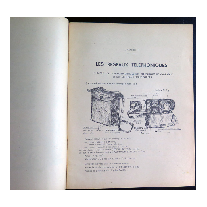 Emploi des moyens de transmissions (radio-fil) ESMIA Saint Cyr Coetquidan 1957 N° 2028