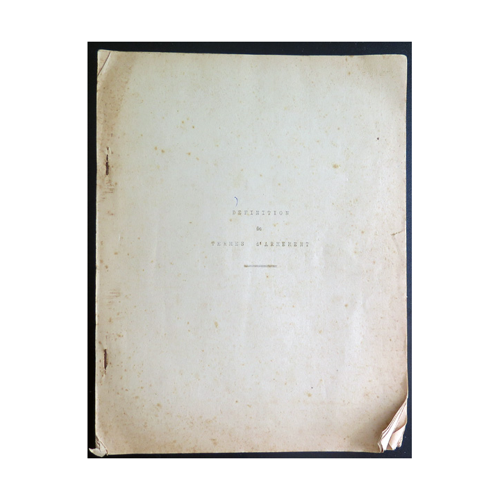 Fascicule polycopié sur la définition des termes d'armement année 1957 environ