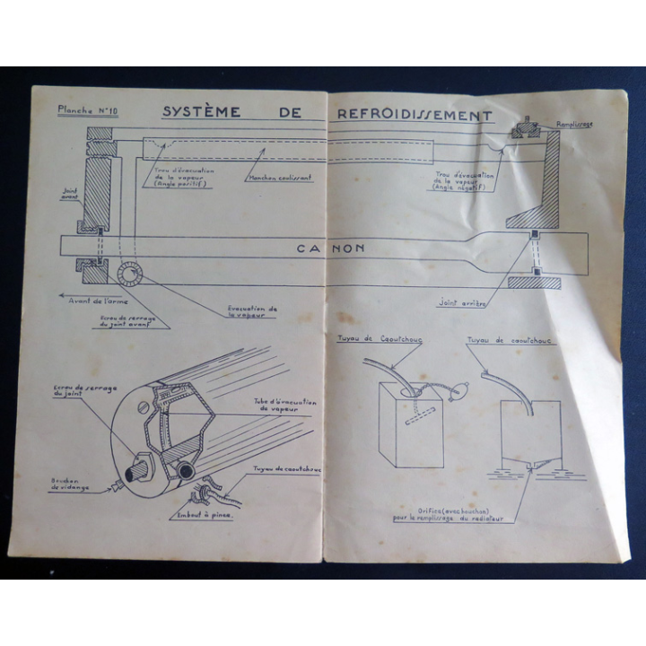 Les mitrailleuses de 7 mm, 62 américaines (Croquis) édité en 1953 ESMIA Saint Cyr Coetquidan