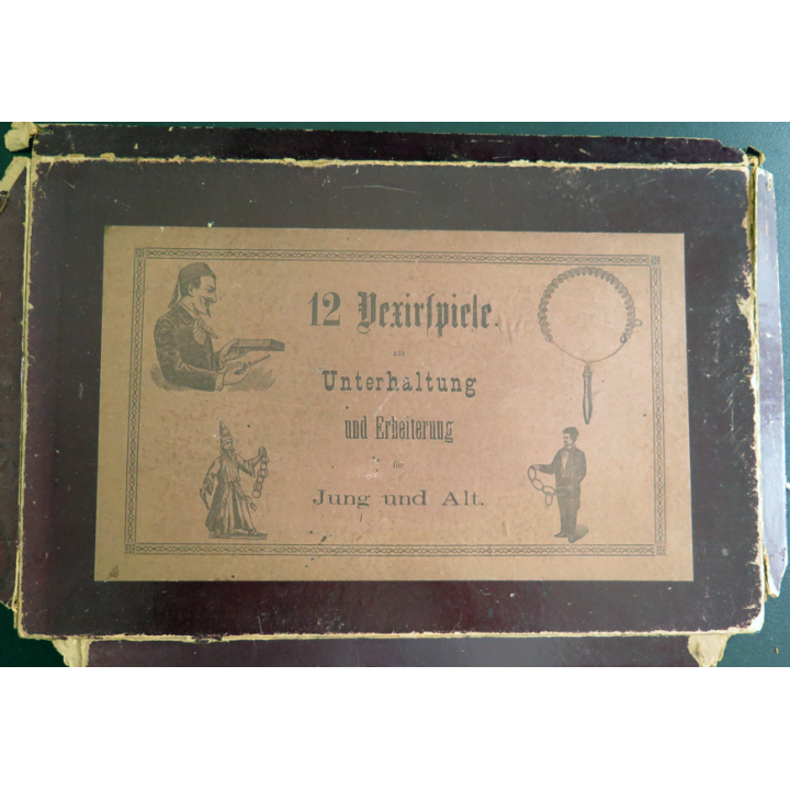 Couvercle de boite de 12 Vexirlpiele zur Unterhaltung und Erheiterung jung und alt.
