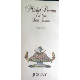 Menu de Michel Lorain La Côte Saint Jacques relais normand à Joigny