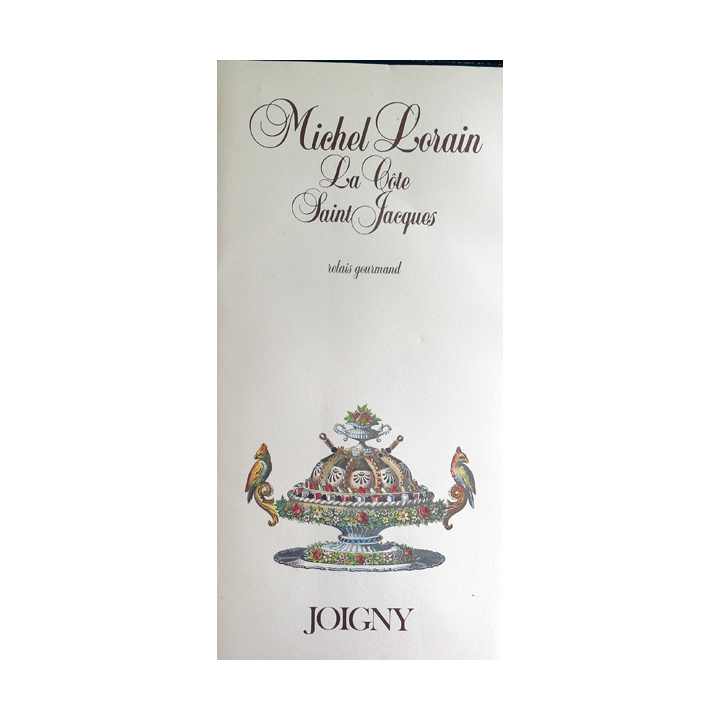 Menu de Michel Lorain La Côte Saint Jacques relais normand à Joigny