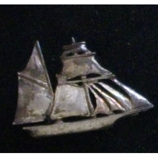 PIN'S : insigne des tonnerres de Brest en ARGENT MASSIF de largeur 2,2 cm en 1991 avec poinçon du bijoutier qui les a réalisés
