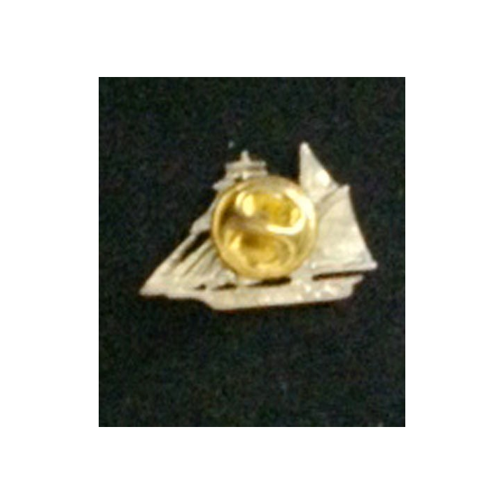 PIN'S : insigne des tonnerres de Brest en ARGENT MASSIF de largeur 2,2 cm en 1991 avec poinçon du bijoutier qui les a réalisés