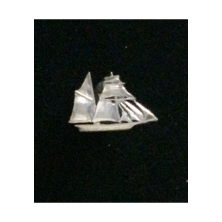 PIN'S : insigne des tonnerres de Brest en ARGENT MASSIF de largeur 2,2 cm en 1991 avec poinçon du bijoutier qui les a réalisés