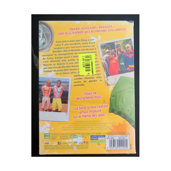 3 DVD SKINS la série trash nouvelle génération intégrale saison 2 neuf sous blister