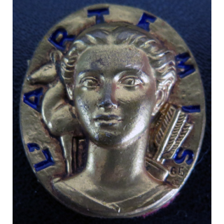 Insigne en bronze (avec poinçon) du sous marin L'ARTEMIS