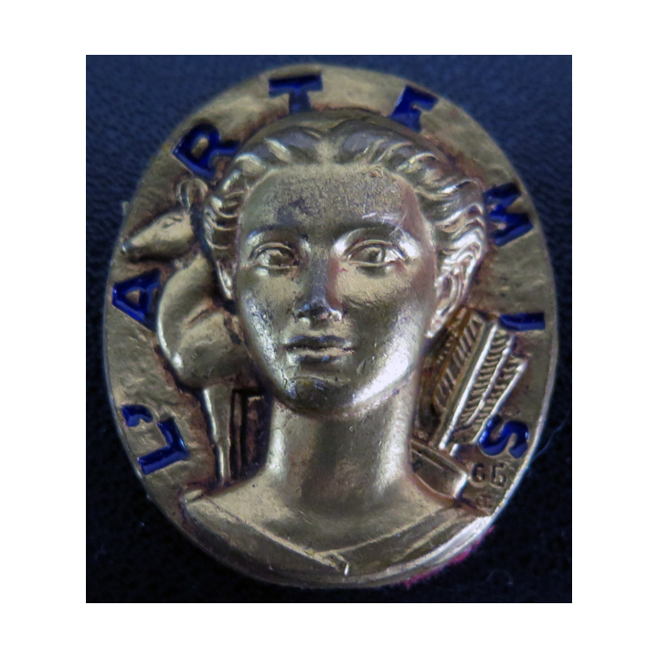 Insigne en bronze (avec poinçon) du sous marin L'ARTEMIS