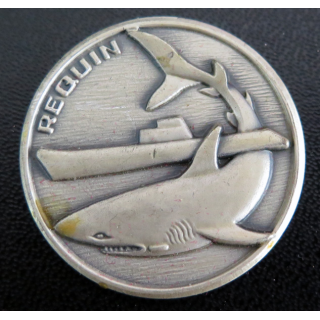 Rondache argentée du sous marin REQUIN FIA