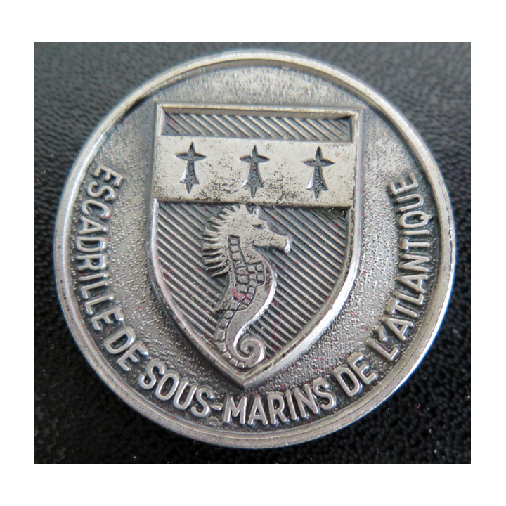 Rondache argentée de l'escadrille de sous marins de l'Atlantique FIA