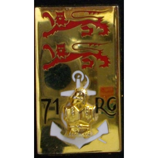 Insigne métallique du 71° régiment du génie de fabrication Boussemart G. 2149